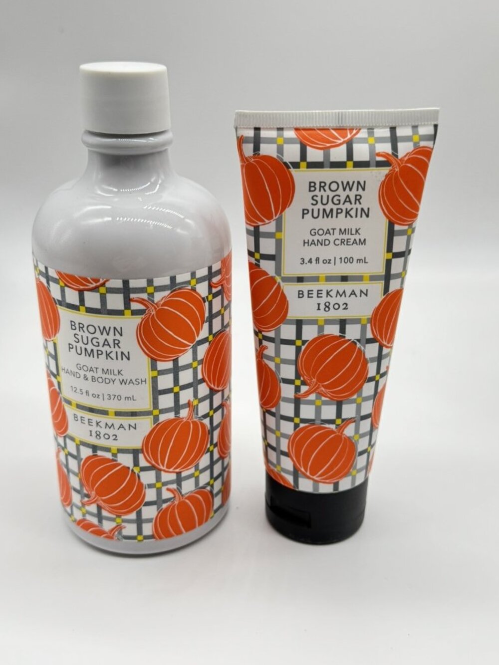 Beekman Brown Sugar Pumpkin Goat Milk Hand & Body Wash 12.5 fl oz Hand Cream New
